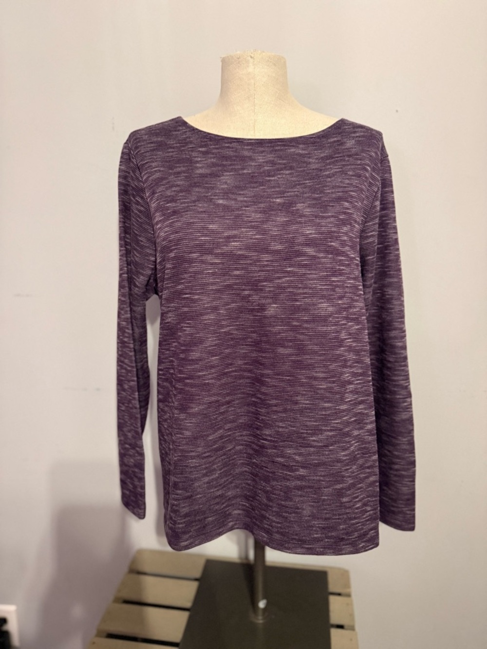 Elegant Purple Knit Top
